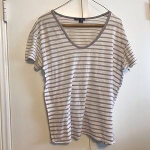 Grey & White Striped Vince Shirt